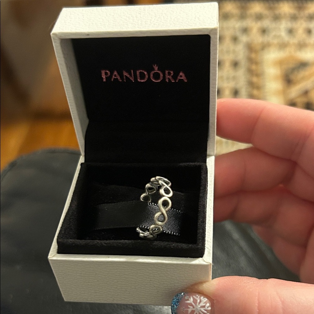 Pandora Silver Infinity Band Ring